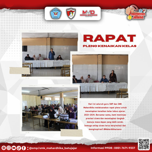 Rapat Pleno penetapan kenaikan kelas Tahun Ajaran 2023 - 2024